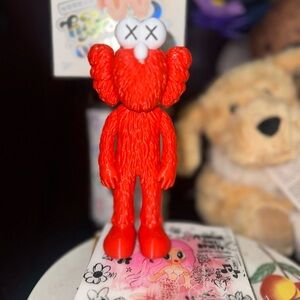 KAWS - 3D Figurine - Red Elmo - about 5.5Inches Tall